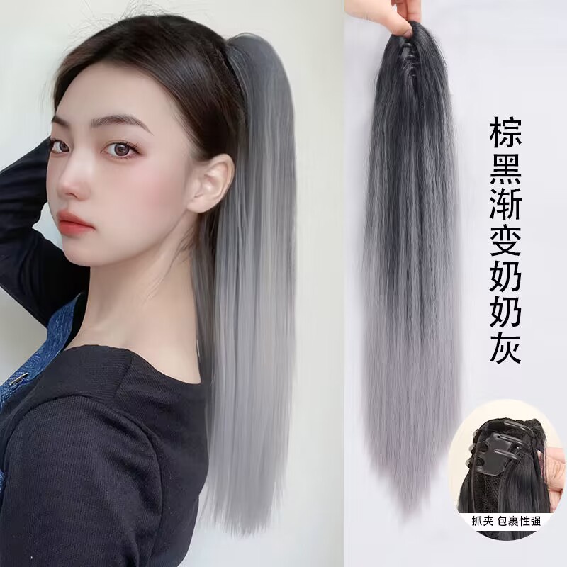 Tóc Giả Đuôi Ngựa Thẳng Dài 50cm Thời Trang Cho Nữ