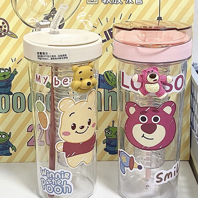 Bình giữ nhiệt bình nước giữ nóng lạnh Gấu dâu Lotso siêu hot dễ thương ILAHUI Phụ Kiện và Quà Tặng