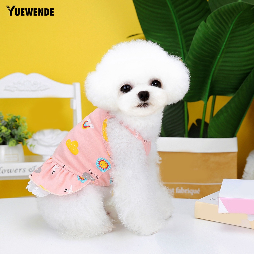 Đầm Mềm Mại In Họa Tiết Hoạt Hình Có Thể Giặt Rửa Cho Thú Cưng