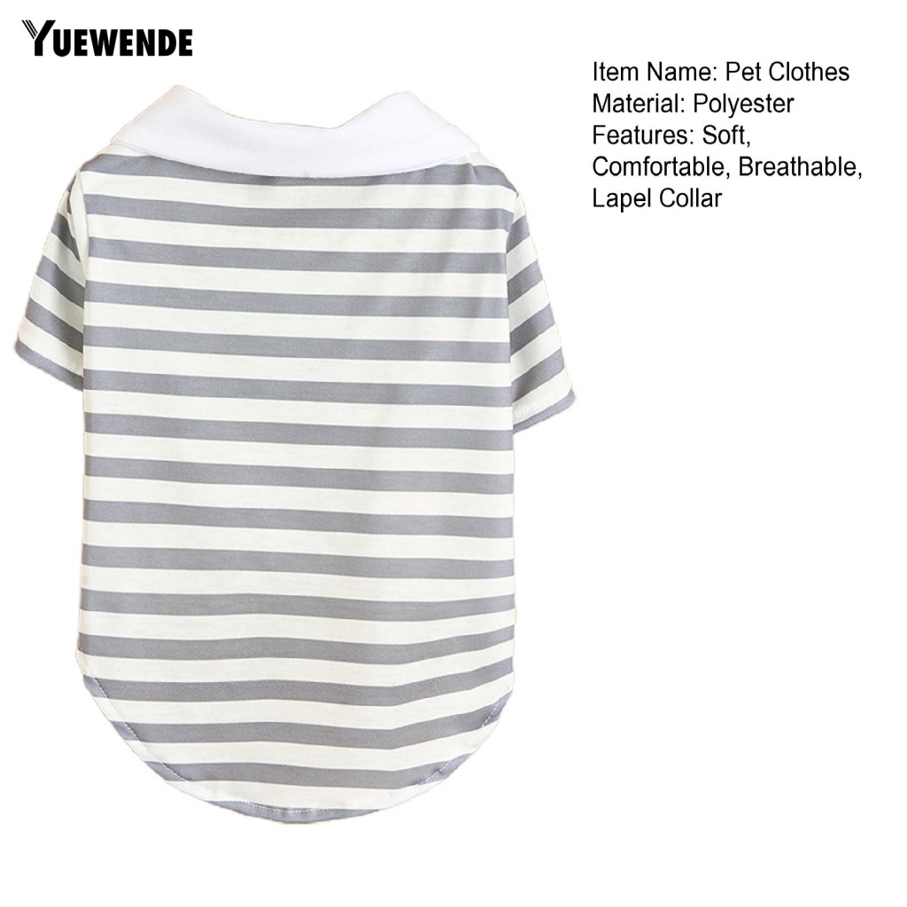 Yue.z Áo Sơ Mi Kẻ Sọc Hai Lớp Có Thể Giặt Được Mặc Hàng Ngày Cho Thú Cưng