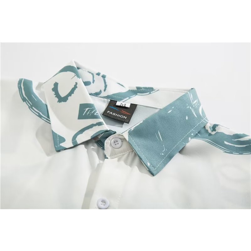 Áo Sơ Mi Tay Lỡ In Họa Tiết Thời Trang Phong Cách Harajuku Cho Nam