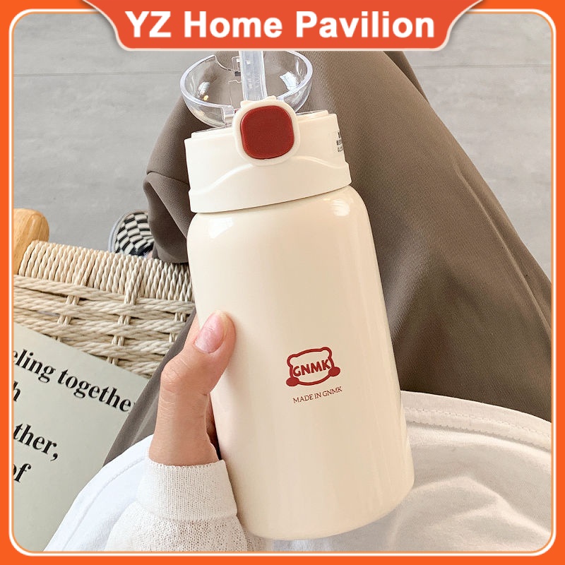 bình giữ nhiệt lock lock dễ thương nóng lạnh coffee tumbler Ống hút cốc giữ ấm công suất lớn 304 lớp thép không gỉ chân không hai lớp có giá trị nhan sắc cao