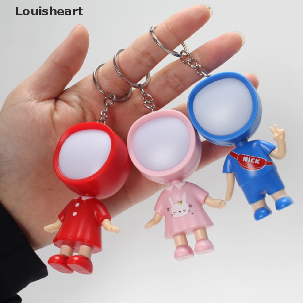 Móc Khóa Đèn Pin Led Louisheart Hình Búp Bê Hoạt Hình Sáng Tạo Bằng Nhựa Bền Bỉ Thích Hợp Làm Quà Sinh Nhật TFG