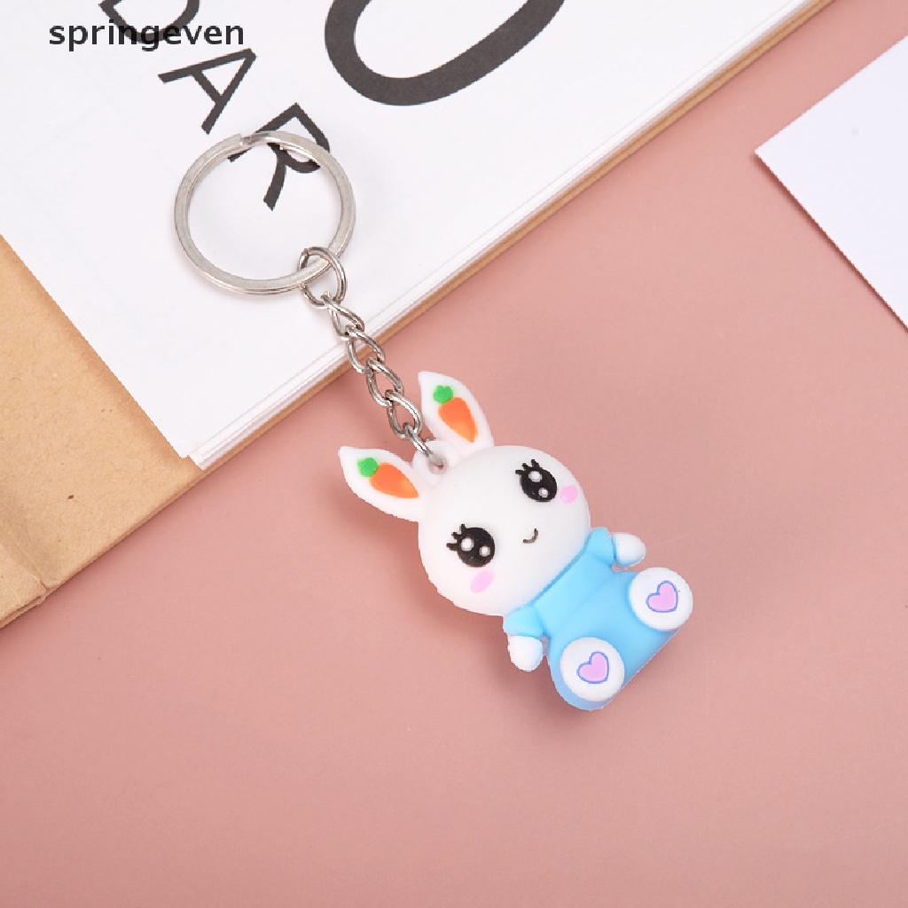 Móc Khóa Hình Thỏ Hồng Dễ Thương Cho Cặp Đôi