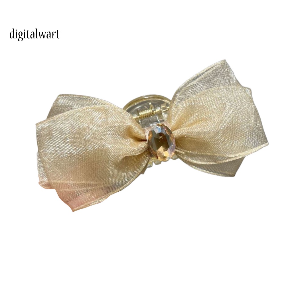 Kỹ Thuật Số| Kẹp Tóc Hình Nơ Hai Mặt Đính Đá Chống Trượt Co Giãn Thời Trang Dành Cho Nữ