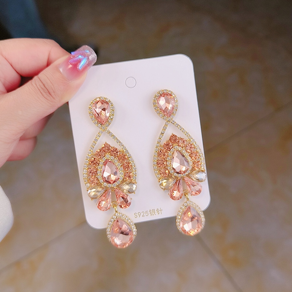 Bông Tai Hình Giọt Nước Thời Trang Âu Mỹ Sang Trọng