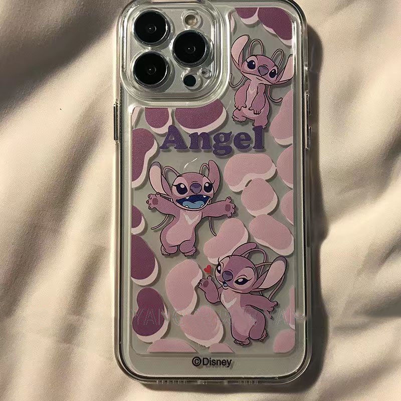 ✅Ốp Điện Thoại Silicon Trong Suốt In Hình Stitch Disney Cho Iphone 12 11 1314Promax XR Z0E9