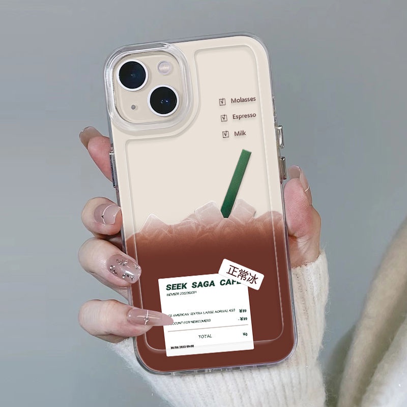 ✅Ly Uống Cà Phê Bằng Đá Lạnh plus711128Ốp Điện Thoại Dẻo Họa Tiết Đơn Giản Thời Trang Cho Iphone14Promax / 13iPhone14promax