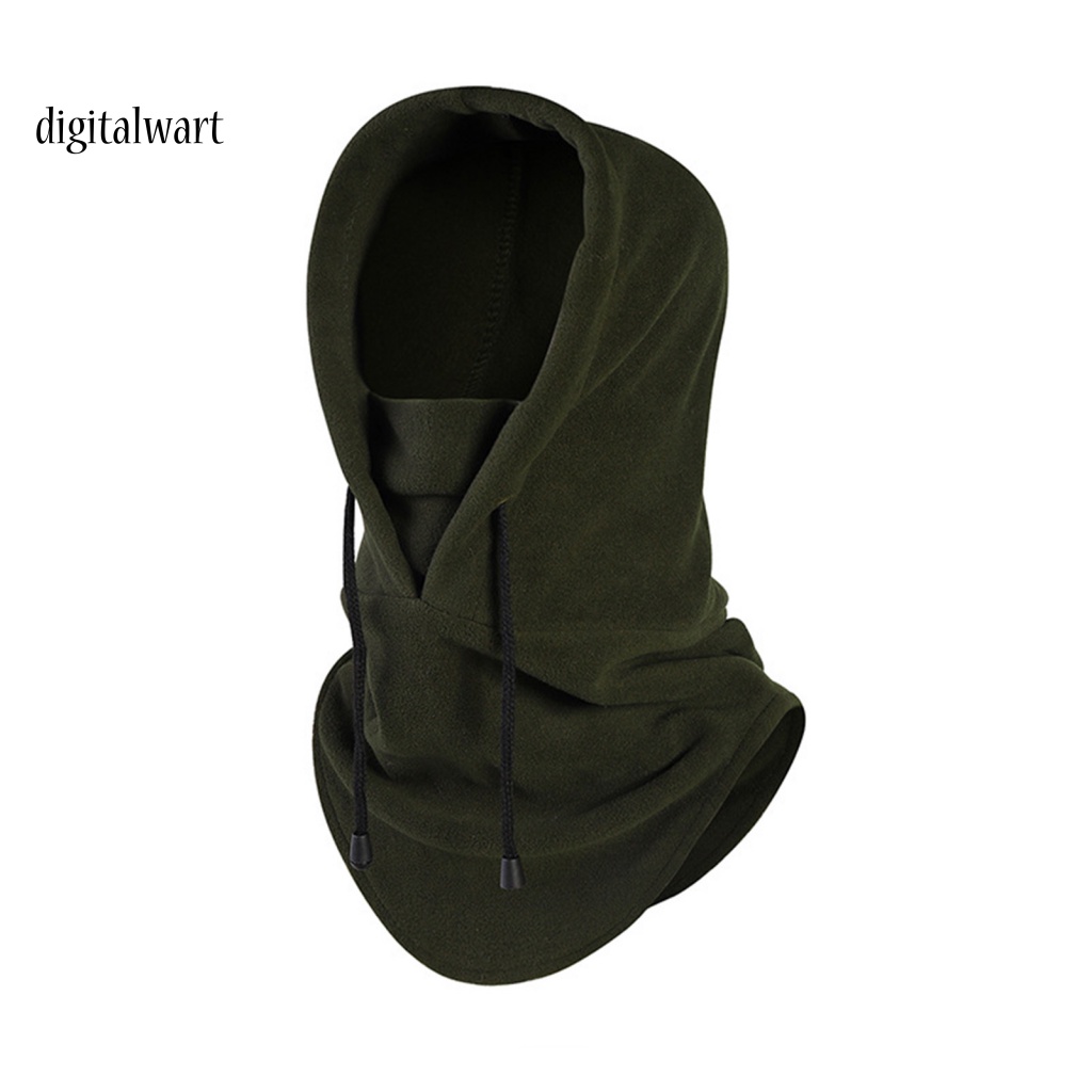 Kỹ Thuật Số| Mũ Balaclava Bằng Lông Cừu Dày Dặn Màu Trơn Có Dây Rút Bảo Vệ Tai Không Vành Cho Unisex