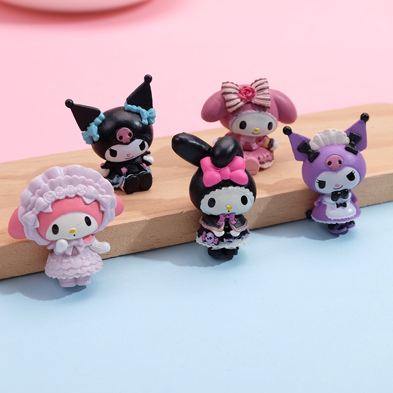 Mô Hình Búp Bê Nhân Vật Kuromi Lolita Melody 3cm Bằng PVC