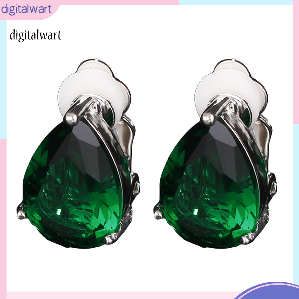 Kỹ Thuật Số| Hoa Tai Đính Đá Hình Giọt Nước Thời Trang Cho Nữ