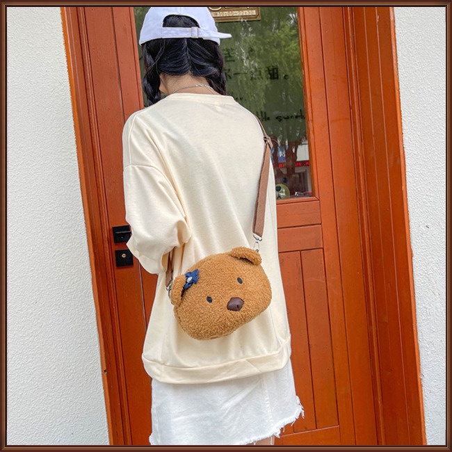 Túi Đeo Vai Bằng Vải Bông Họa Tiết Hoạt Hình Sáng Tạo Dễ Thương Cho Nữ