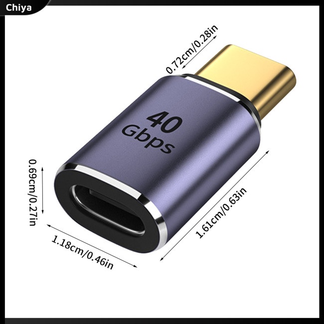 Đầu Nối Chuyển Đổi Type-C 4.0 Male Sang C Female 40gbps Pd100w Sạc Nhanh Cho Thunderbolt 4