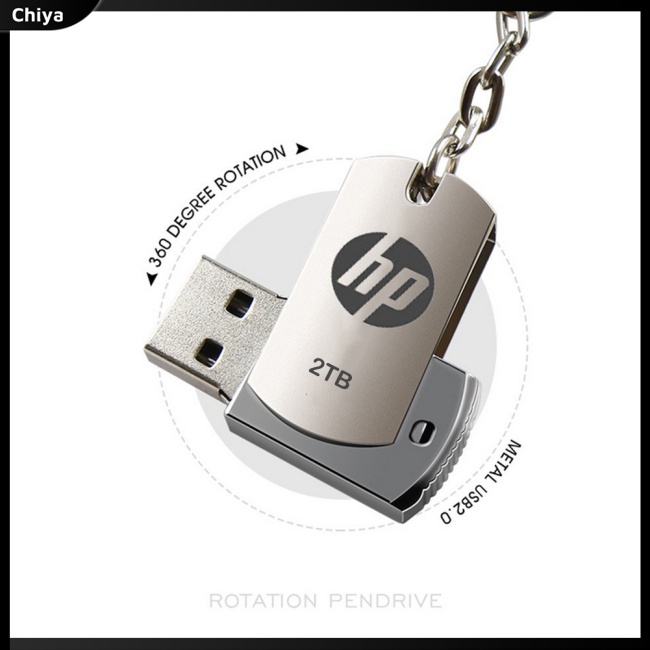 Ổ Đĩa Flash Usb Bằng Kim Loại Chống Nước Tốc Độ Nhanh Cho Hp 2tb