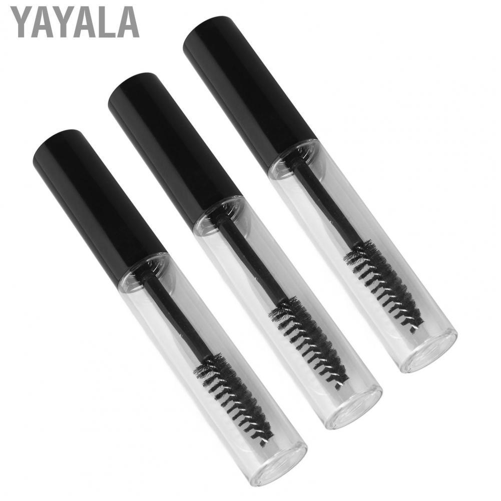 Yayala Empty Mascara Bottle  Plastic Professional DIY Eyelash Cream Container Portable 3pcs Safe for Trip