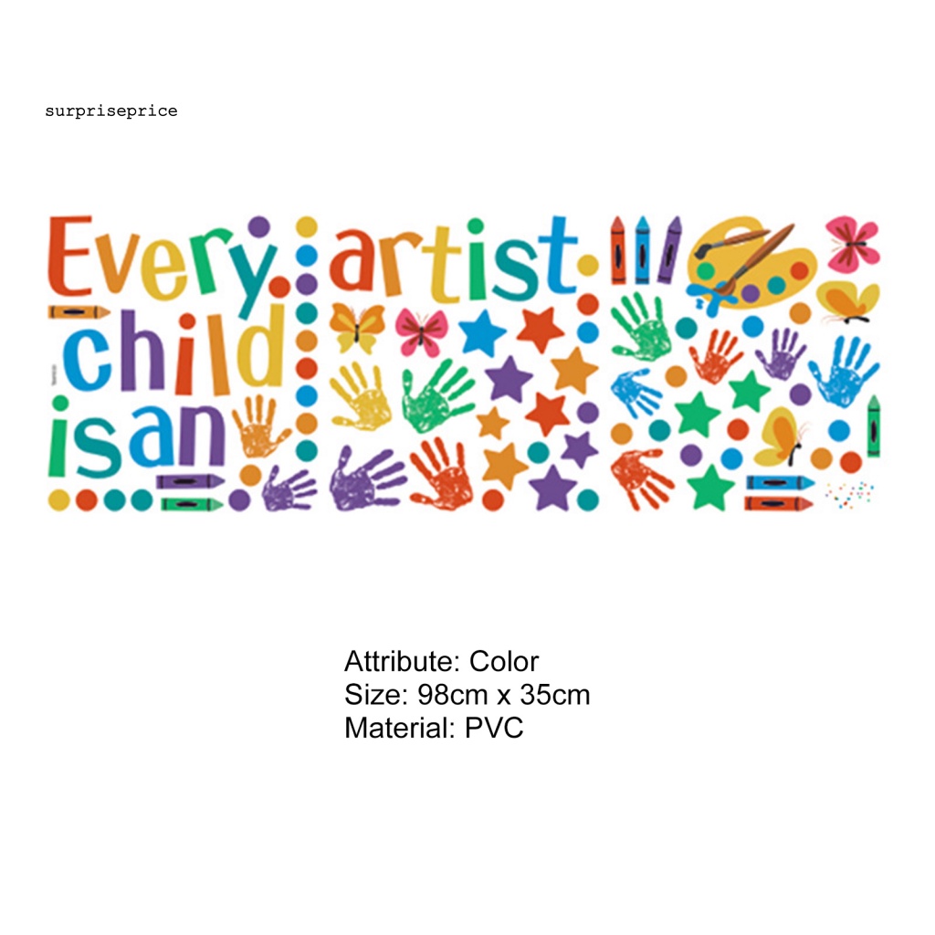 Sticker PVC Dán Tường Tự Dính Chống Xé Họa Tiết Bảng Chữ Cái Bắt Mắt Nhiều Màu Sắc Trang Trí Phòng Trẻ Em