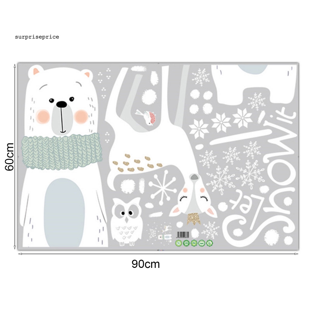 Sticker PVC Dán Cửa Sổ Tự Dính Họa Tiết Hoạt Hình Dễ Thương Bắt Mắt