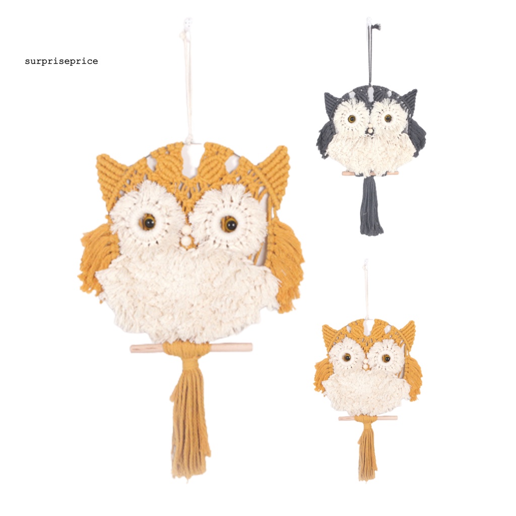 Phụ Kiện Treo Tường Trang Trí Hình Chim Cú Bằng Cotton Dễ Thương