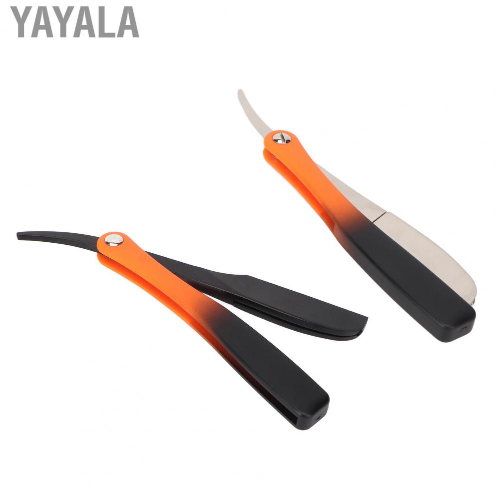 Yayala Hair Cutting Blade  Alloy Straight Edge Trimmer Foldable Manual Portable for Beauty Salon