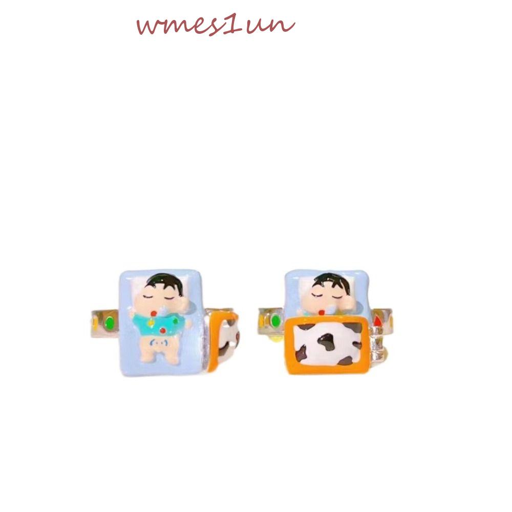 Wmes15h Đồ Chơi Nhẫn Bằng Hợp Kim Sáng Tạo Shin-Chan Đóng Bạn Bè Có Thể Nâng Kèm Vỏ