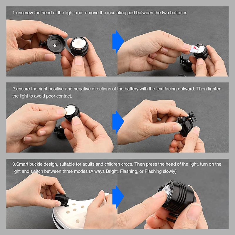 2 Gói Đèn 3 Chế Độ Sáng Cho Thú Cưng / Đi Bộ / Cắm Trại / Phụ Kiện Đám Cưới (Bạc)