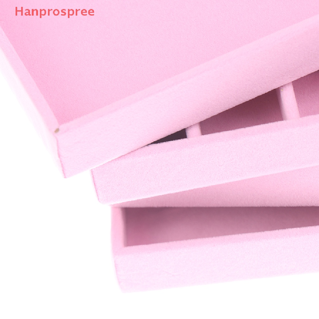 Hanprospree > Khay Trưng Bày Trang Sức Bằng Nhung Màu Hồng Có Thể Xếp Chồng Lên Nhau