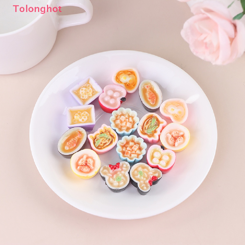 Set 2 Mô Hình Thức Ăn Bằng Nhựa Resin Trang Trí Nhà Búp Bê