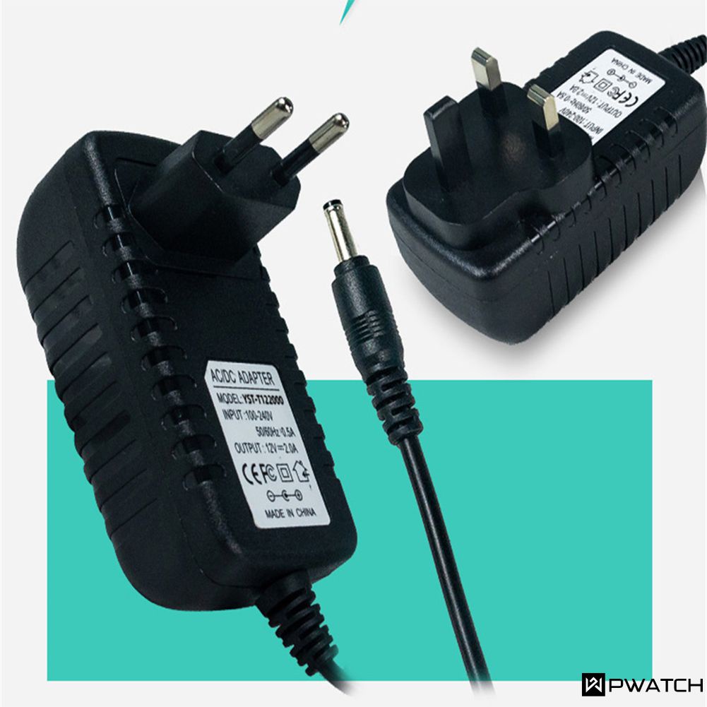 Bộ Chuyển Đổi Nguồn 12V 2a Bộ Chuyển Đổi Nguồn Tiêu Chuẩn Mỹ Dc3.5335 Bộ Sạc Tường Cho Đèn Led Dây Dc Nam Nữ 【Pwatch】