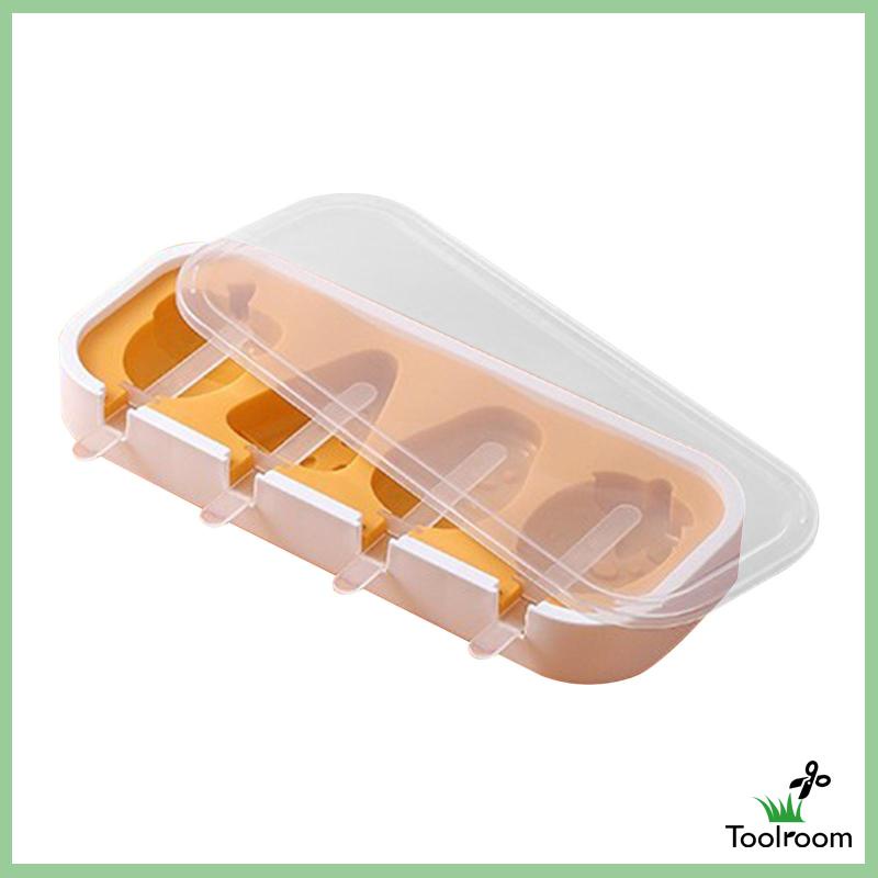 Khuôn Làm Kem Que Hình Hoạt Hình Dễ Vệ Sinh Có Thể Tái Sử Dụng