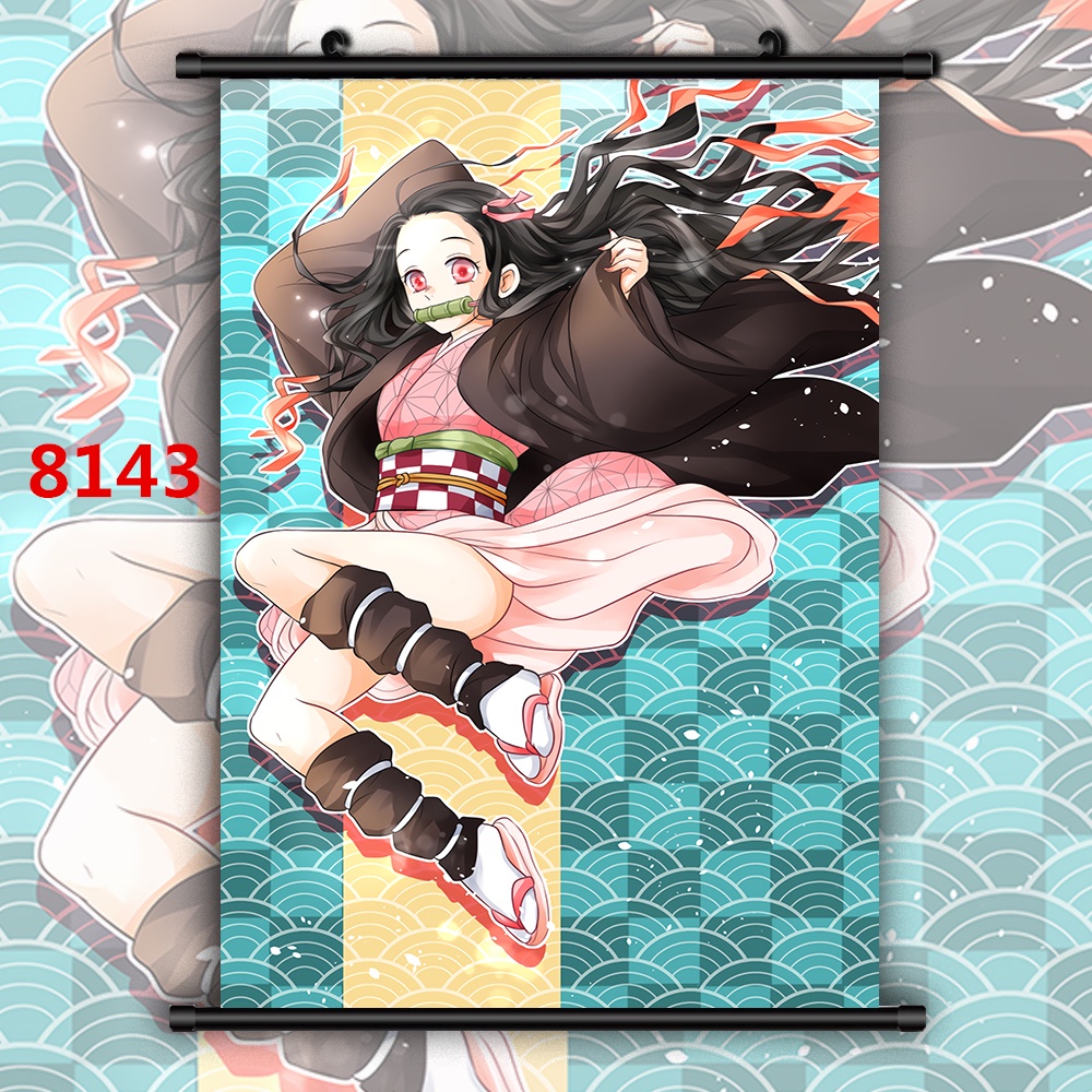 Tranh Sơn Dầu Trang Trí Hình Demon Slayer Kimetsu No Yaiba Kamado Nezuko (Tự Sơn)