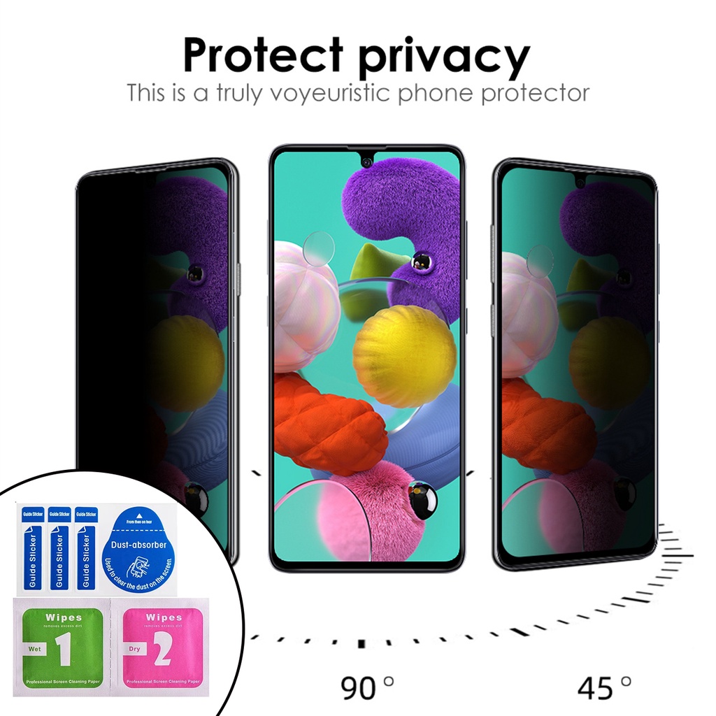 1 Kính Cường Lực Bảo Vệ Toàn Màn Hình Chống Nhìn Trộm Cho Realme Narzo 50 50A Prime Narzo 50i Prime