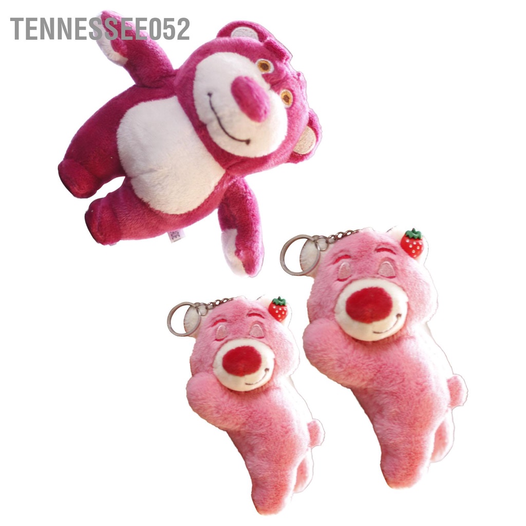 Tennessee052 Gấu Móc Chìa Khóa Túi Mặt Dây Chuyền Nhẫn Đáng Yêu Dễ Thương Sang Trọng Vật Trang Trí Màu Hồng