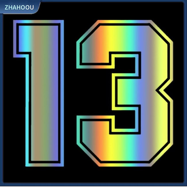 ☃Phụ Kiện Trang Trí Nhà Cửa Độc Đáo Sáng Tạo☃ Miếng Dán Số 13 Nhiều Màu Sắc Sáng Tạo Trang Trí Cửa Sổ Xe Hơi Xe Máy