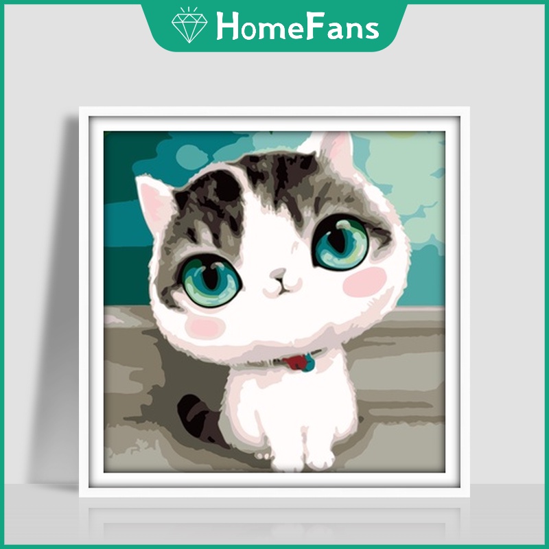 Bộ Tranh Sơn Dầu 20 * 20cm Hình Động Vật / Phong Cảnh Treo Tường Trang Trí Nội Thất Đẹp Mắt