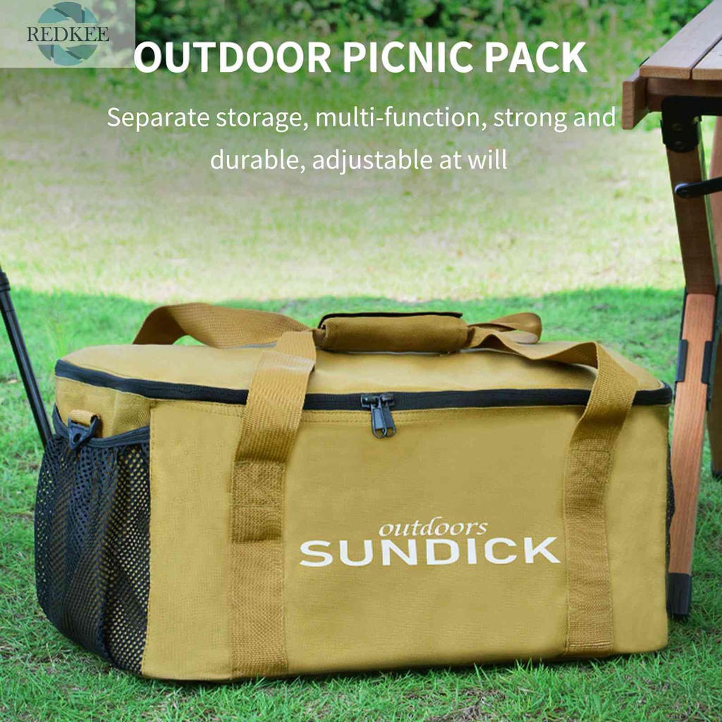 Sundick Túi Lưới Đi Dã Ngoại Ngoài Trời Tích Hợp Khóa Cài Thiết Kế Tiện Lợi