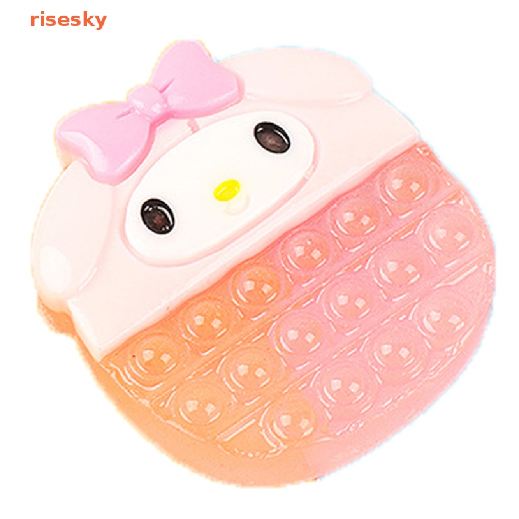 [risesky] Miếng Dán Trang Trí Tủ Lạnh Mô Phỏng Thủ Công Màu Dạ Quang Hình Chú Chó Hoạt Hình Kuromi