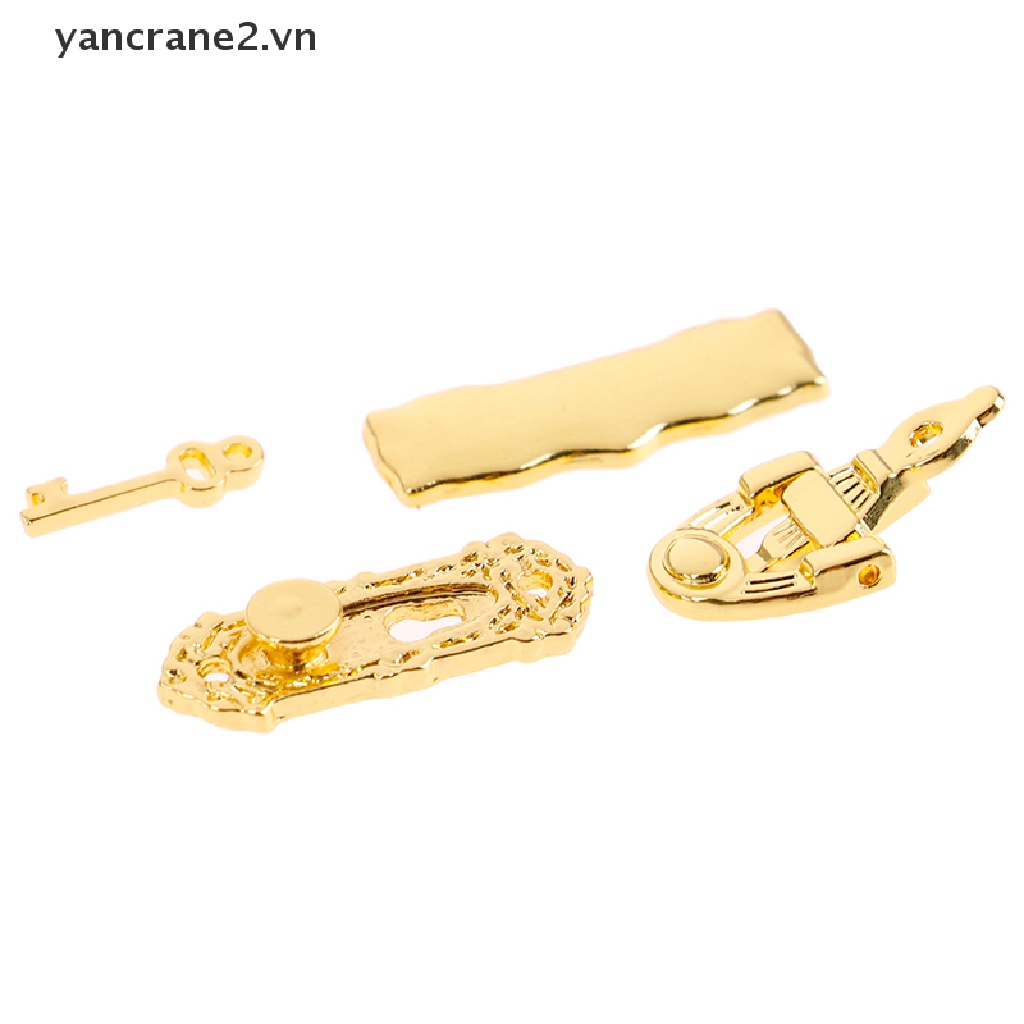 Set 4 Cửa Kim Loại Mini 1: 12 Cho Nhà Búp Bê {yancrane2.vn}