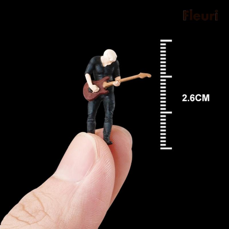 [Fleurir] Mô Hình Người Chơi Bass Vẽ Trang Trí Phong Cảnh Thu Nhỏ