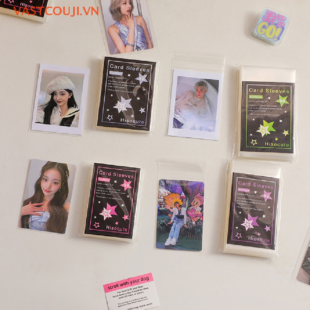 Set 50 Tấm Phim Trong Suốt Bảo Vệ Album Ảnh 3 Inch Không Axit