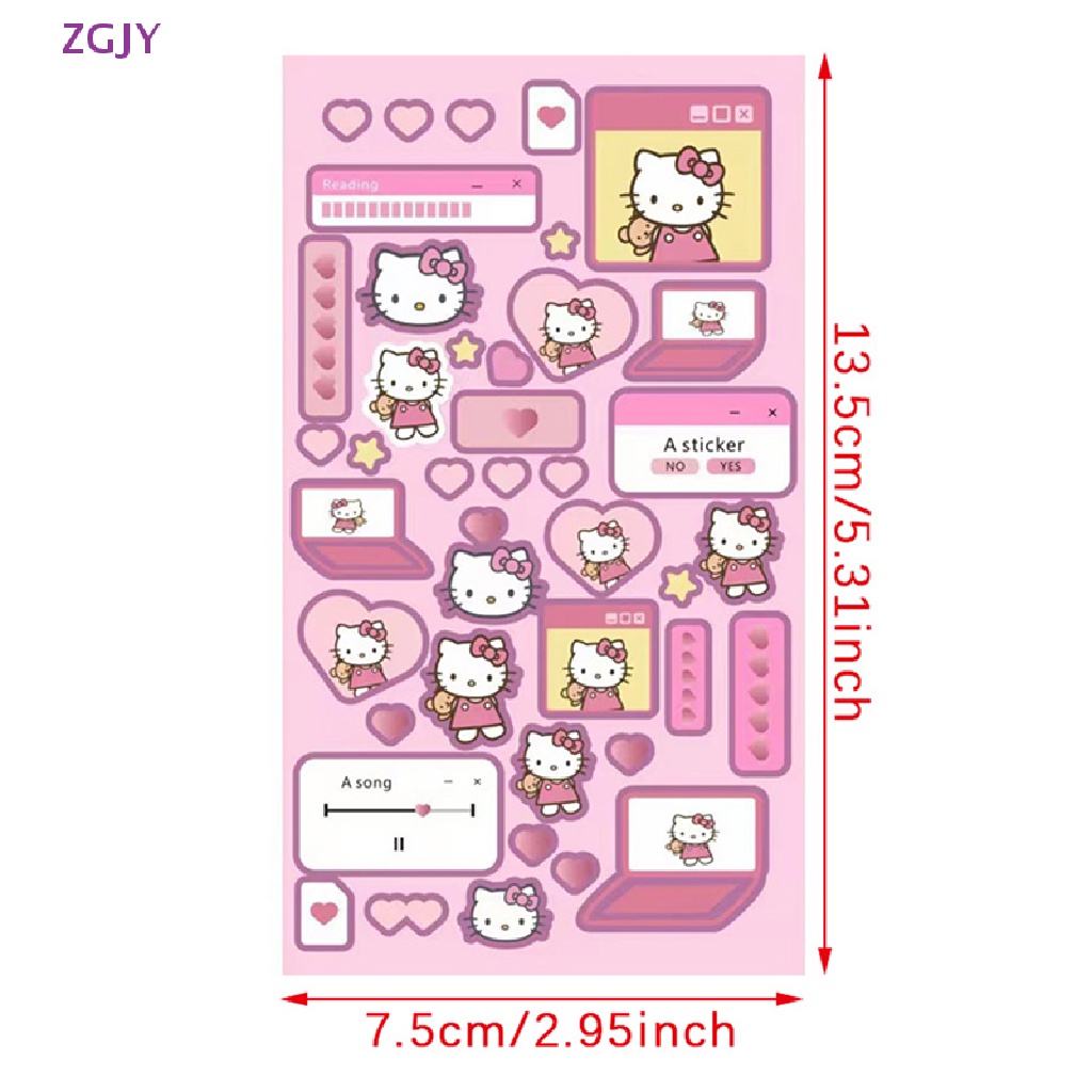 SANRIO Sticker Dán Trang Trí Nhật Ký Hình Cinnamoroll Kuromi My Melody Hello Kitty Pachacco Pompompurin Mới
