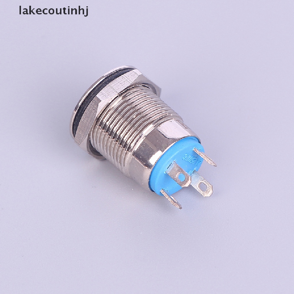 Nút Công Tắc Nhấn Chống Thấm Nước Màu Đen Bằng Kim Loại 12mm 12V