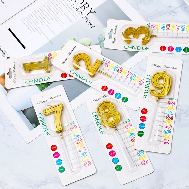 Nến Kỹ Thuật Số 0-9 Không Khói Trang Trí Bánh Kem