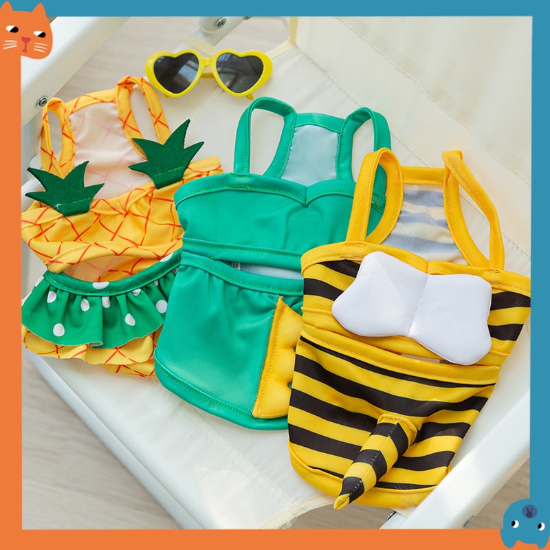 Bộ Bikini Hai Mảnh Hình Chú Ong Dễ Thương Cho Thú Cưng