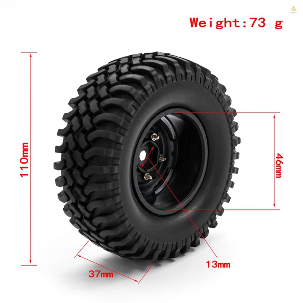 Set 4 Bánh Xe 1.9inch Thay Thế Chuyên Dụng Cho Xe Điều Khiển 1 / 10 TRX4 Axial SCX10 90046 SCX10 III AXI03007 AXI03003 RC