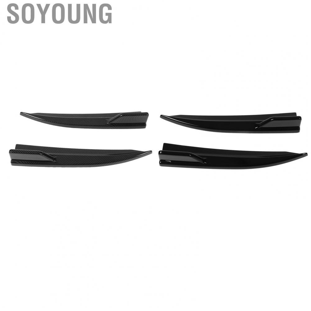 Soyoung Rear Bumper Side Splitters Diffuser Easy Installation Colorfast for Car