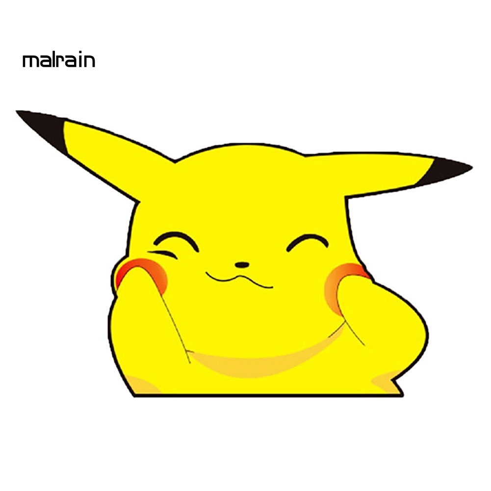 Đề Can Dán Trang Trí Xe Hơi / Laptop Họa Tiết Hoạt Hình Pokemon Pikachu Dễ Thương