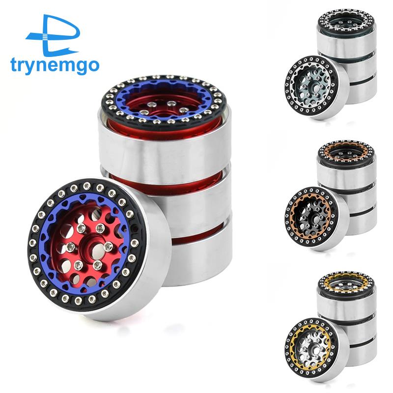 Set 4 Bánh Xe 1.9 Bằng Kim Loại Cho Xe Điều Khiển Từ Xa Axial SCX10 Traxxas TRX4 RC4WD D90 Redcat Gen8 1 / 10