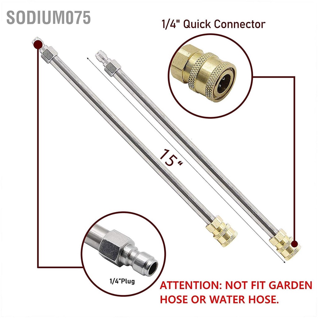 Sodium075 Máy rửa áp lực 15 inch làm sạch bề mặt Chuyên nghiệp 4000PSI với 4 bánh xe Đầu nối nhanh 1/4
