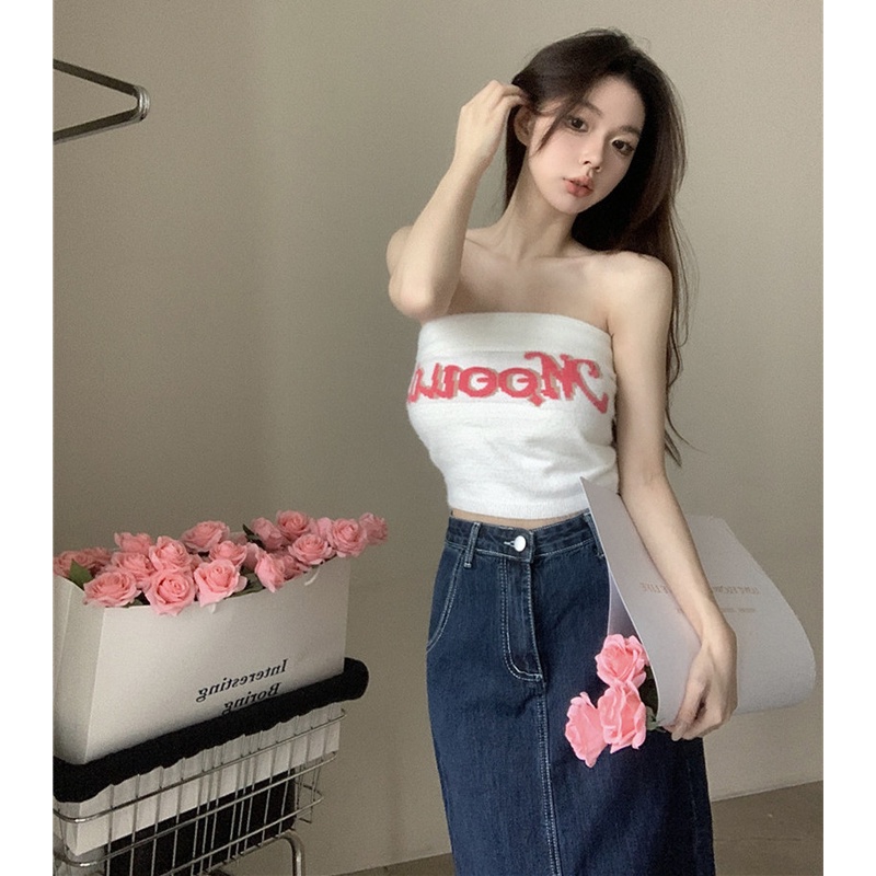 Áo Ống Ôm In Chữ Quyến Rũ Dành Cho Nữ