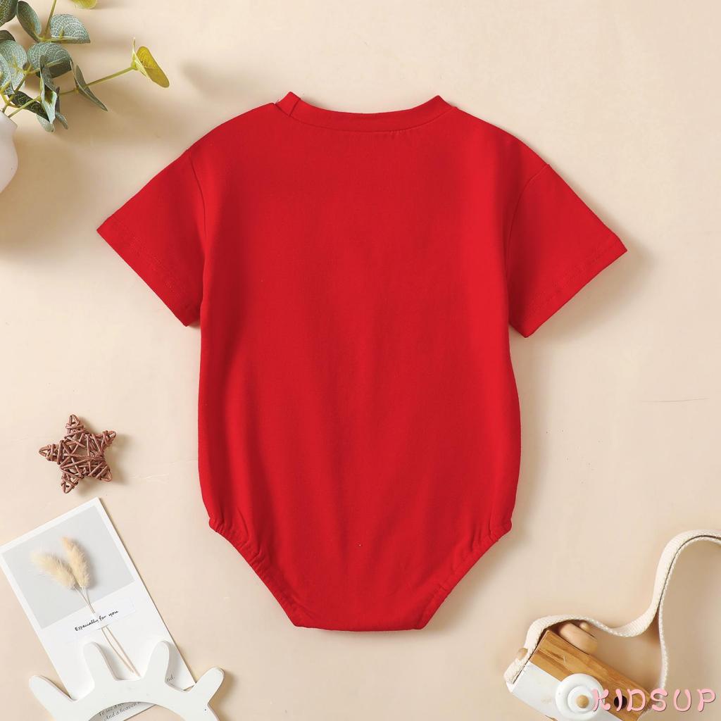 Áo Liền Quần Ngắn Tay In Chữ 1 Độc Đáo Thời Trang Mùa Hè Cho Bé Sơ Sinh